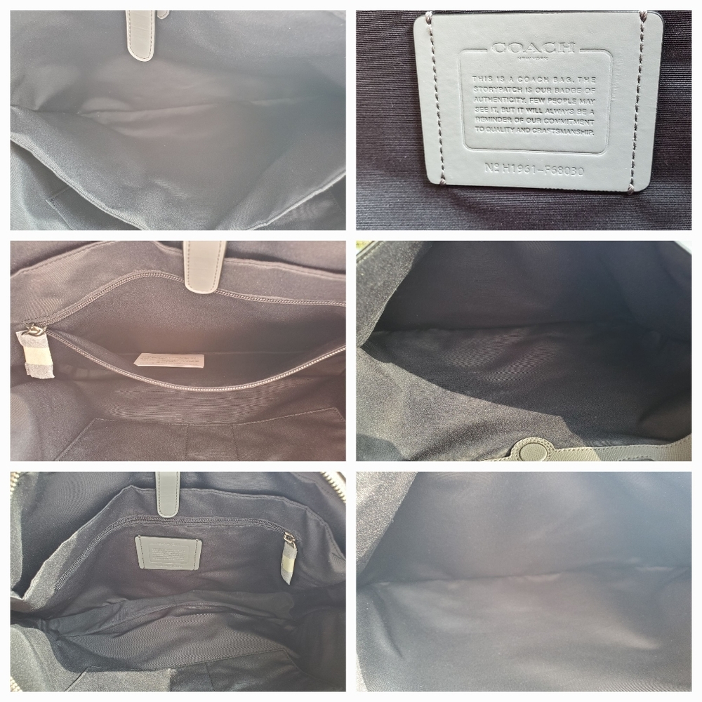 COACH BECKETT SLIM BRIEF LAPTOP CROSSGRAIN BAG - Picture 7 of 13